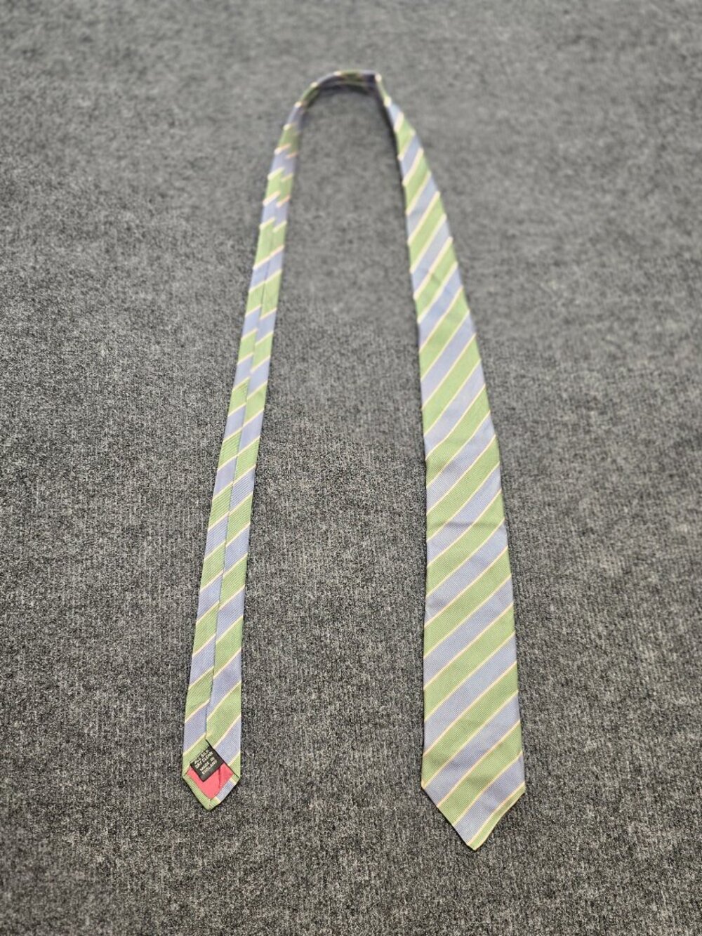 Vintage Allen’s by John Comfort All Silk Tie Made in England Green Blue Yellow S